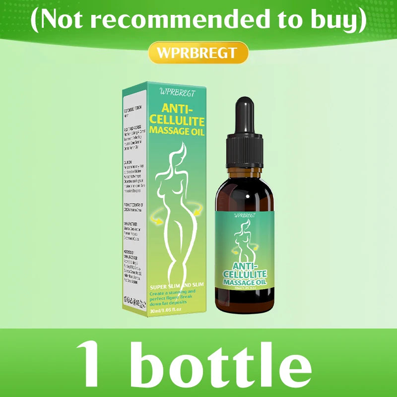 Anti-cellulite massage oil for weight loss, 30ml bottle